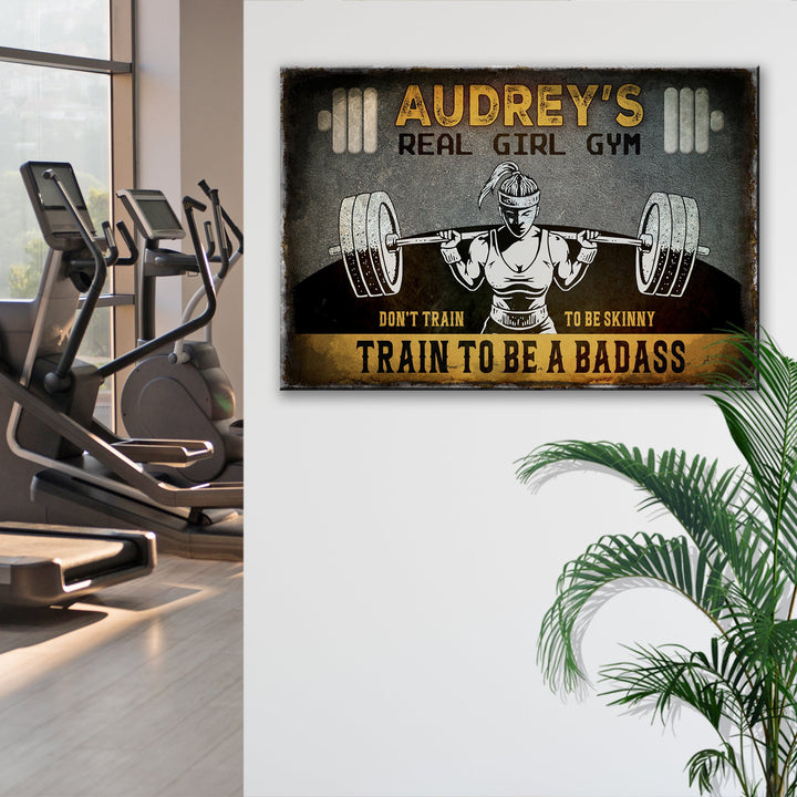 Real Girl Gym Sign