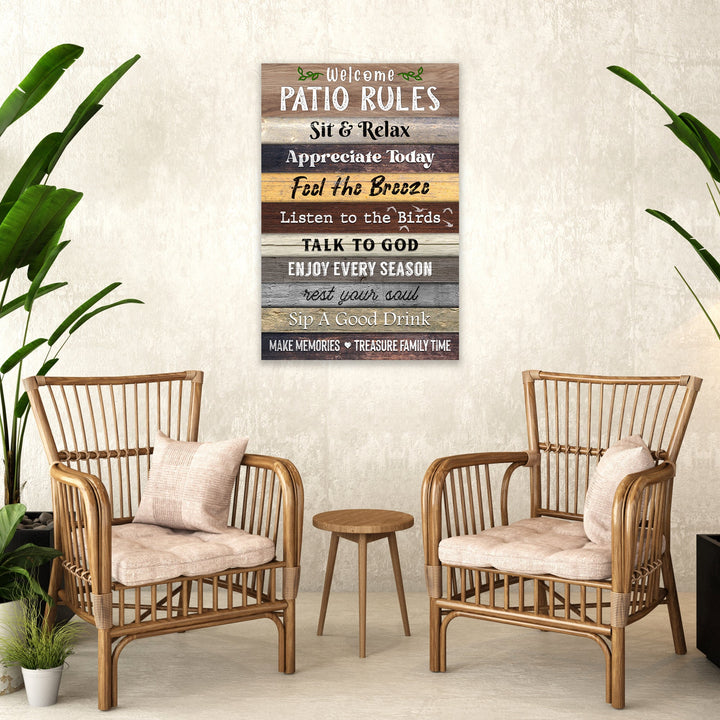 Patio Rules Sign III
