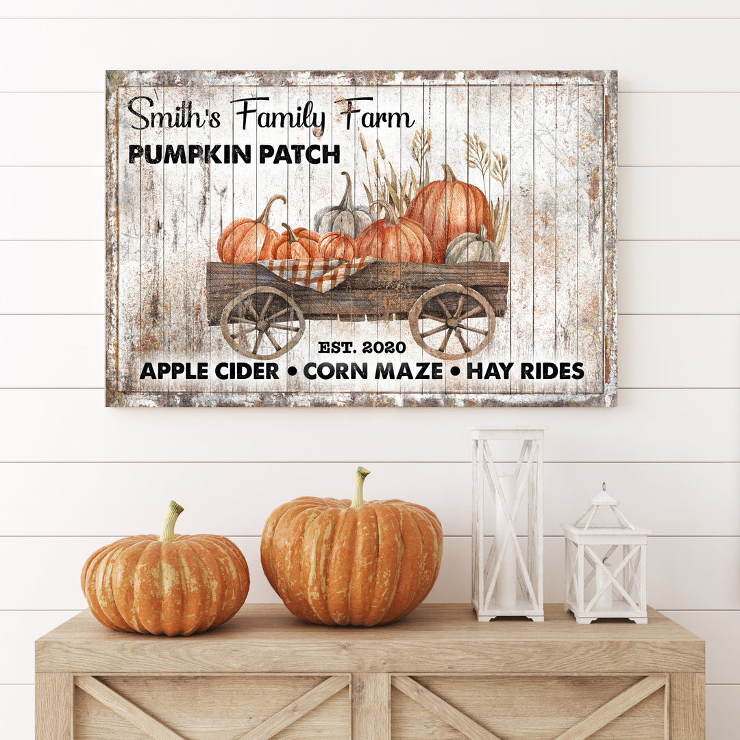 Family Pick Your Own Pumpkin Patch Sign II