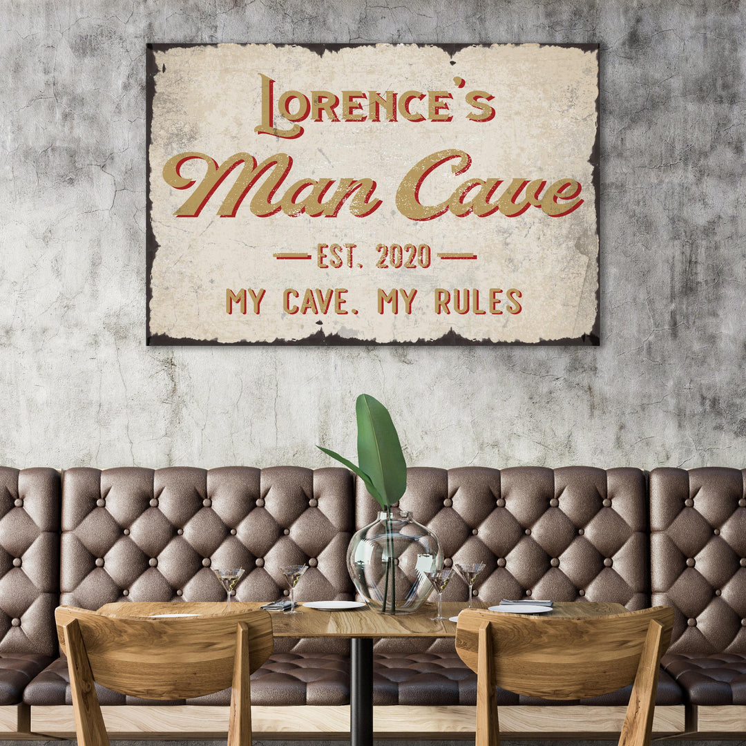 My Cave My Rules Man Cave Sign