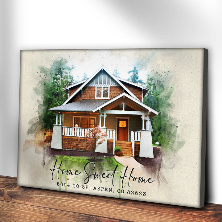 Home Sweet Home Watercolor Sign