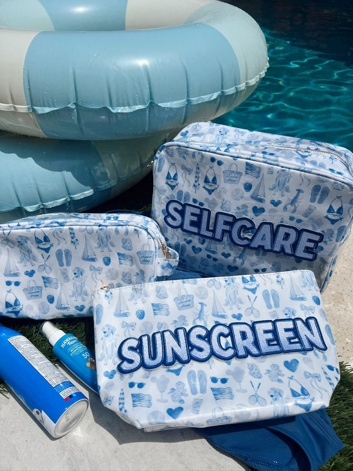 Sunscreen - Blue Americana Clear Coat Bag