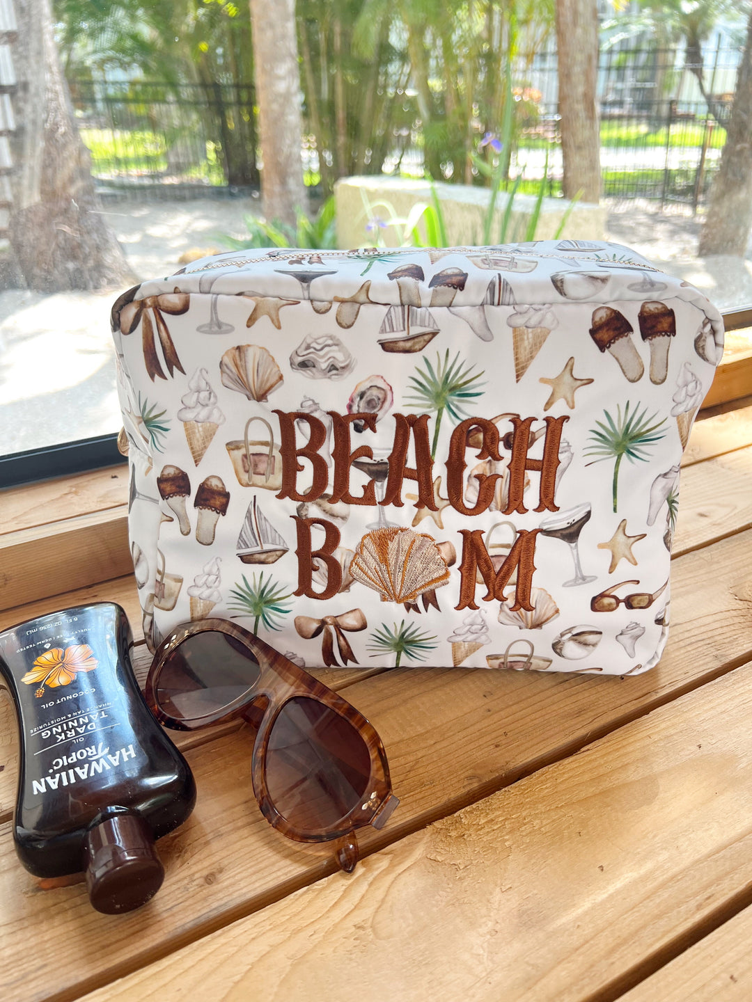 Beach Bum - Neutral Coastal Cocktail XL Bag