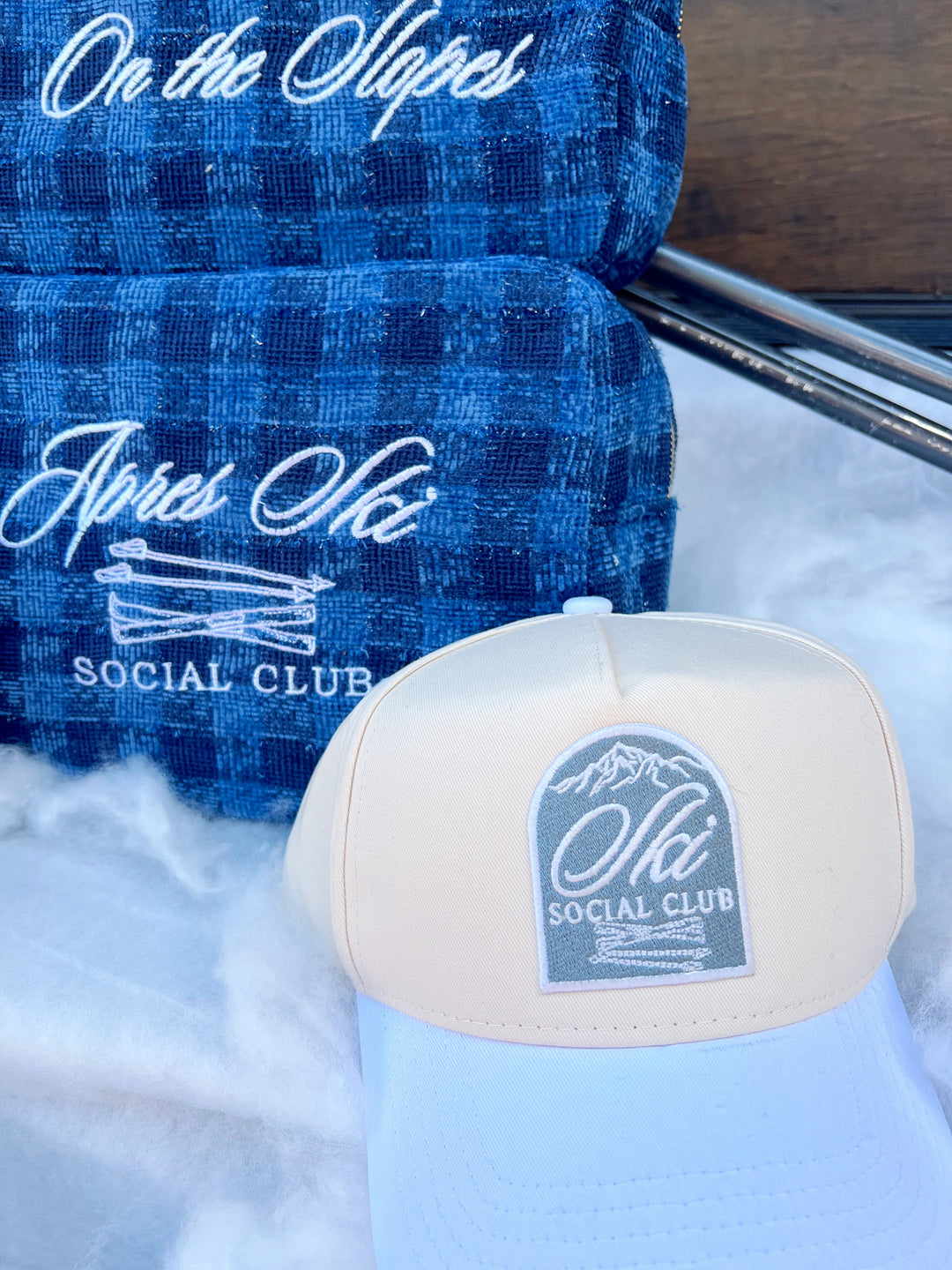 Ski Club - White Vintage Trucker Hat