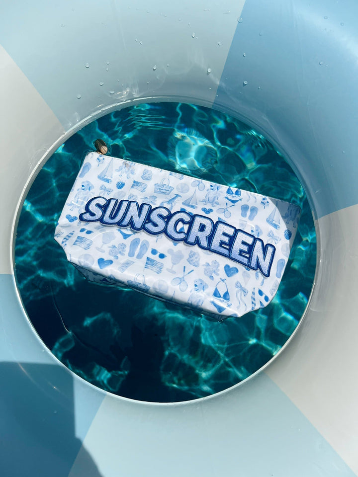 Sunscreen - Blue Americana Clear Coat Bag