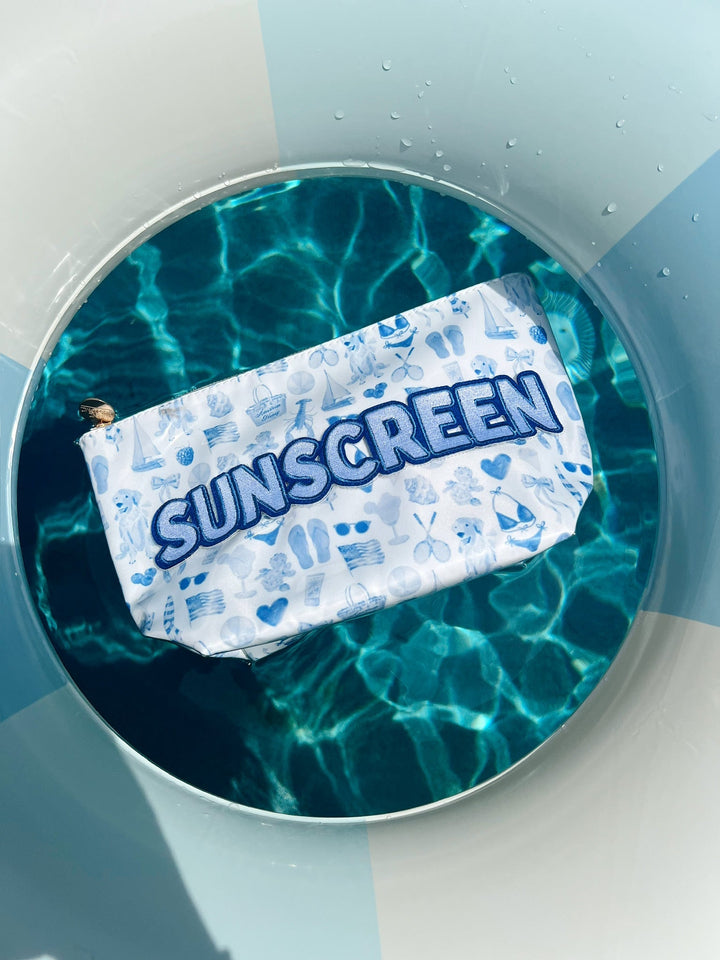 Sunscreen - Blue Americana Clear Coat Bag