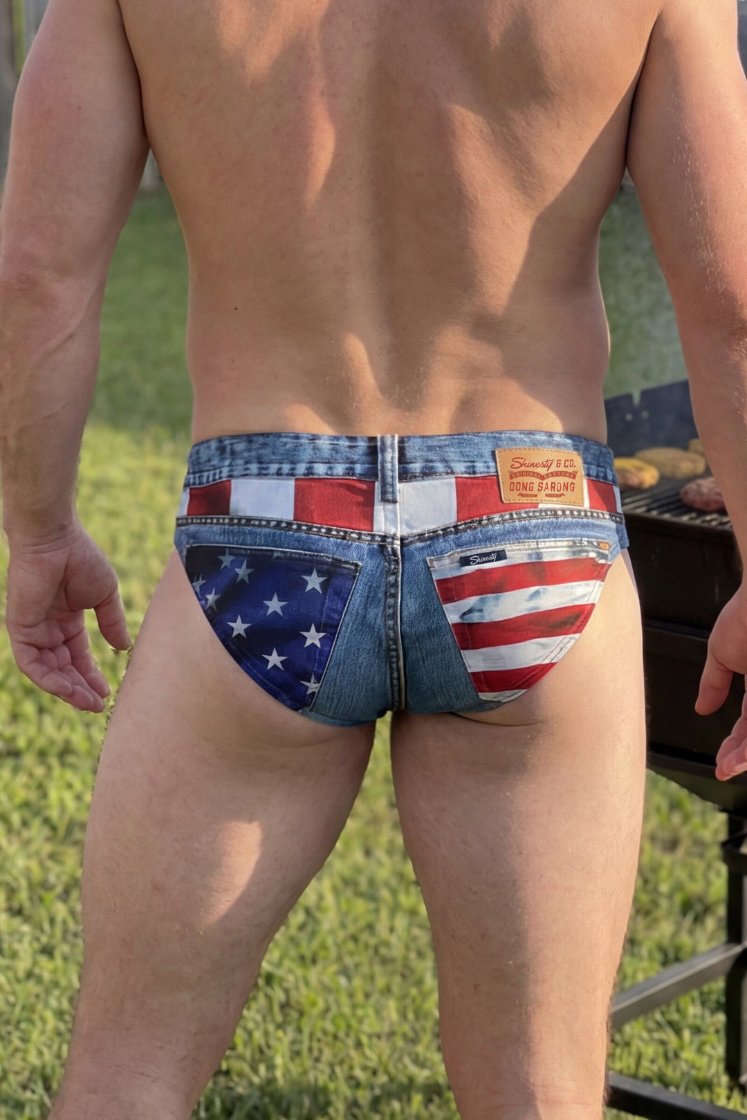 The Chattahoochee Daddy | USA Denim Print Ball Hammock® Pouch Swim Briefs