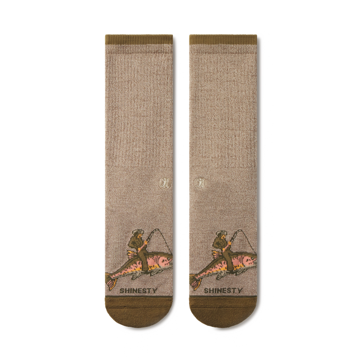 The Rowdy Angler | Fish Cowboy Heel Hammock™ Crew Socks