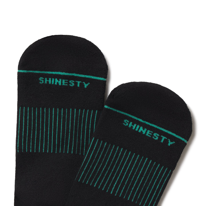 The Threat Level Midnight | Black Stay Weird Heel Hammock™ Crew Socks