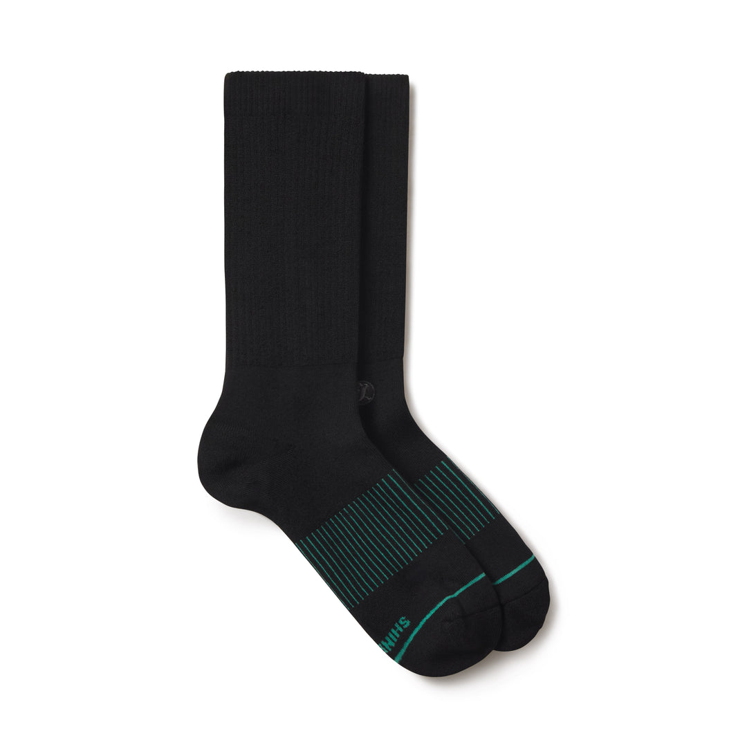 The Threat Level Midnight | Black Stay Weird Heel Hammock™ Crew Socks