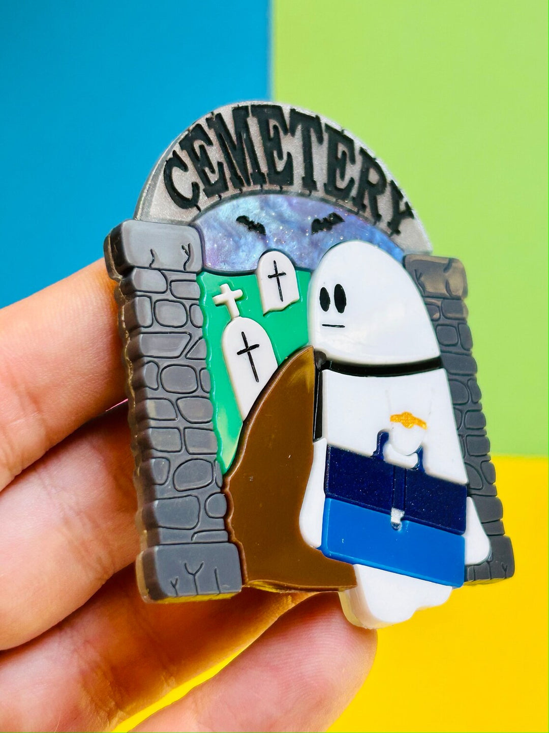 Time To Go To Work Acrylic Brooch by Makokot Design