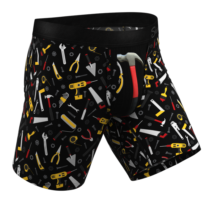 The Tool Belt | Hammer and Tools Long Leg Ball Hammock® Pouch Underwear With Fly