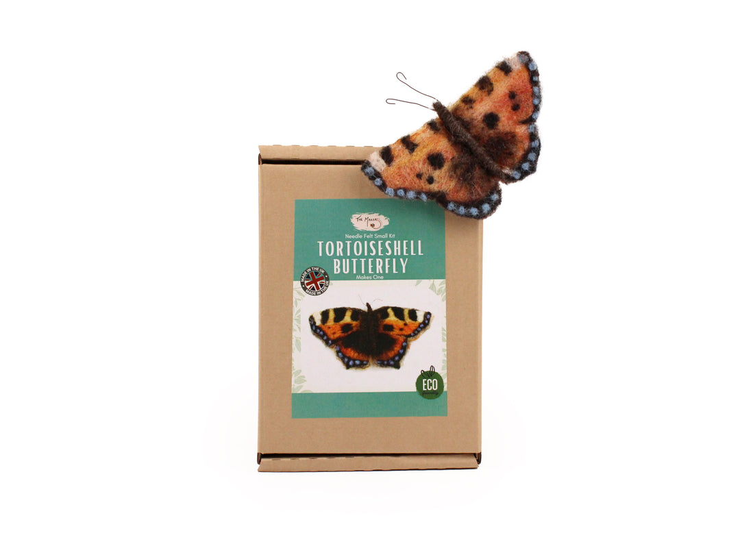 Felting Kit -  Tortoiseshell Butterfly Small kit Needle Felting Kit