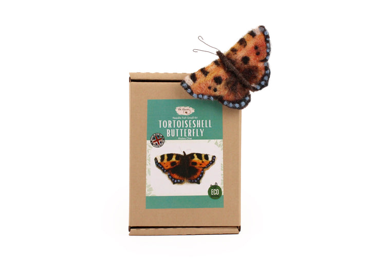 Felting Kit -  Tortoiseshell Butterfly Small kit Needle Felting Kit