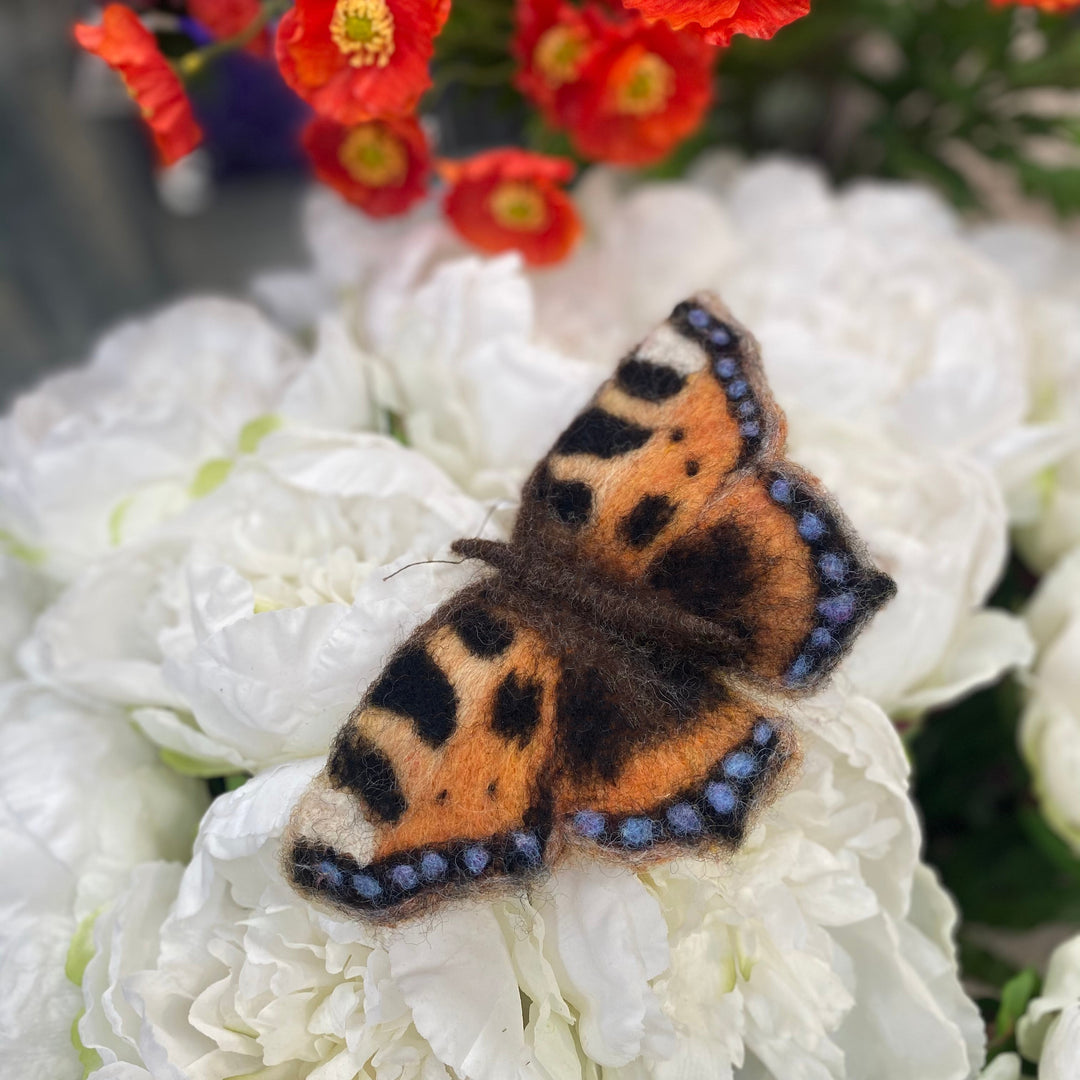 Felting Kit -  Tortoiseshell Butterfly Small kit Needle Felting Kit