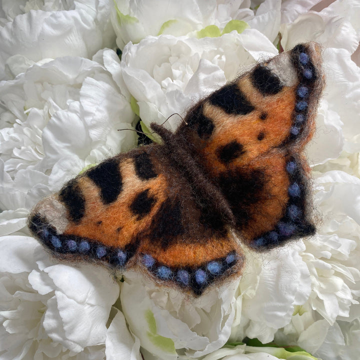 Felting Kit -  Tortoiseshell Butterfly Small kit Needle Felting Kit