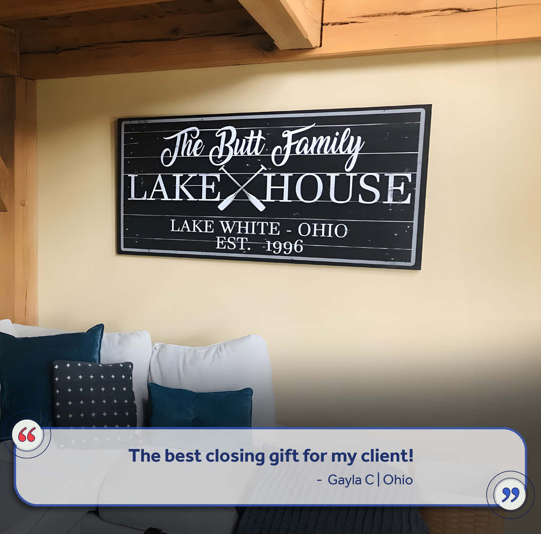 Family Lake House Paddle Sign II