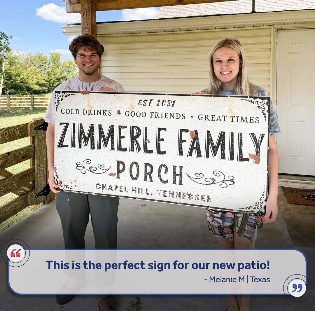 Family Patio Sign