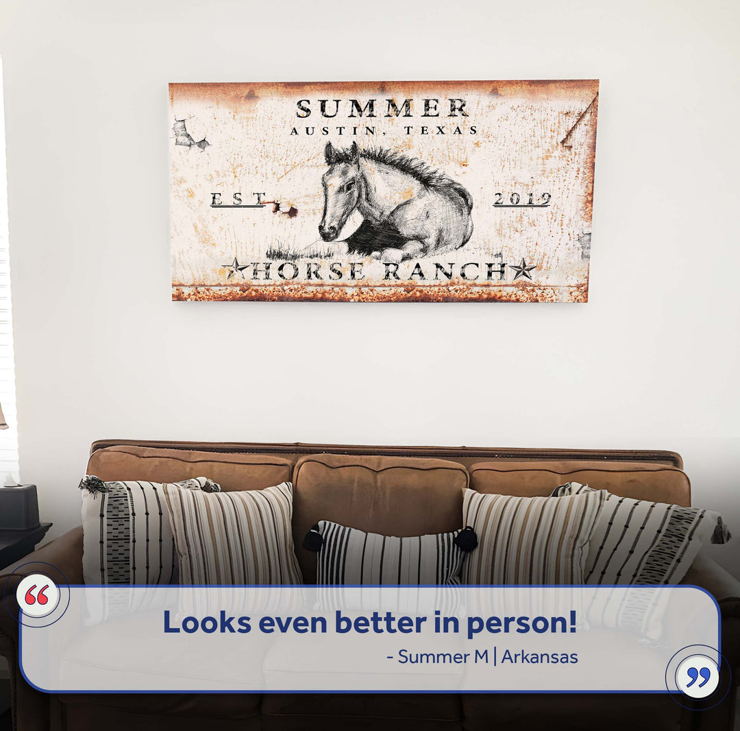 Rustic Horse Ranch Sign IV
