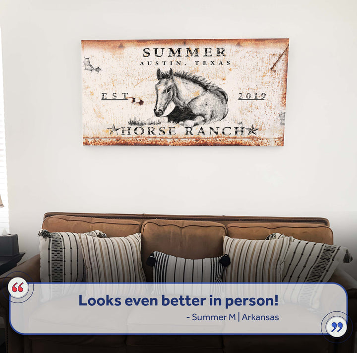 Rustic Horse Ranch Sign IV