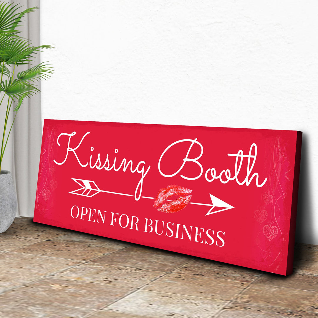 Kissing Booth "Open For Business" Sign