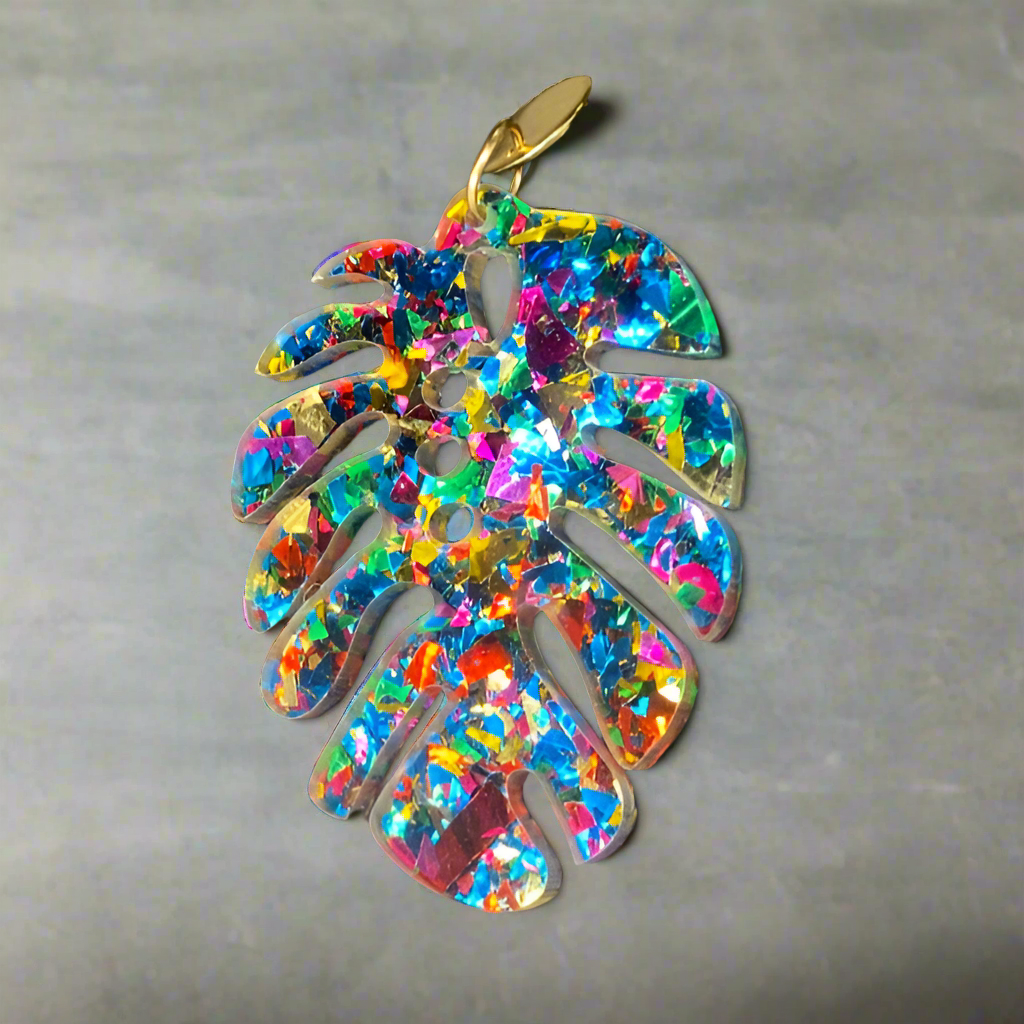 Monstera Leaf Earrings