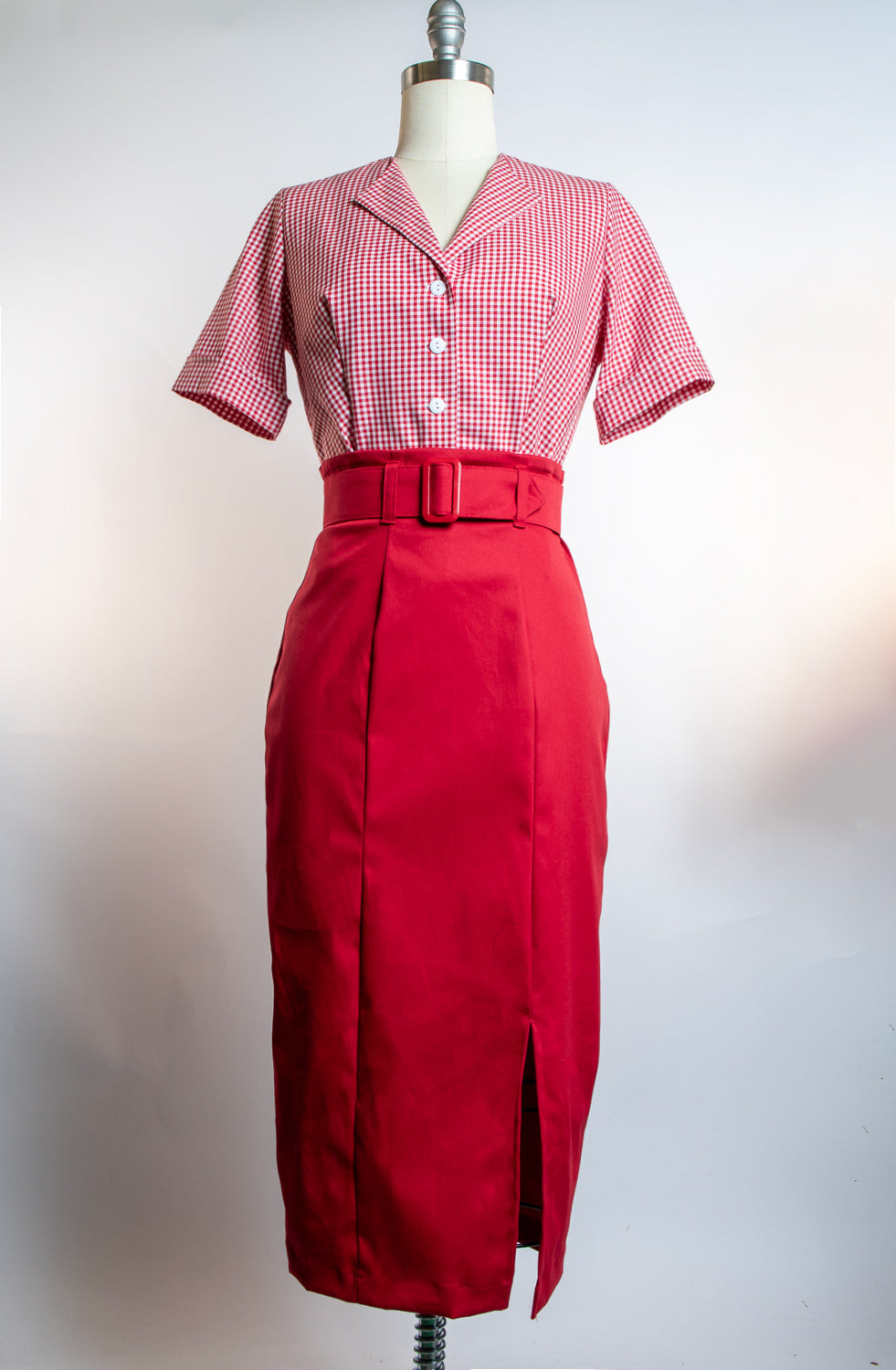 Vogue Pencil Skirt- Red