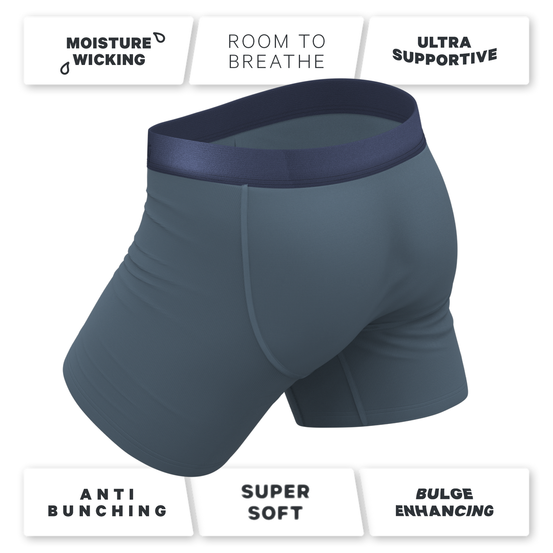 The Wake In The Lake | Tonal Teal Ball Hammock® Pouch Underwear With Fly