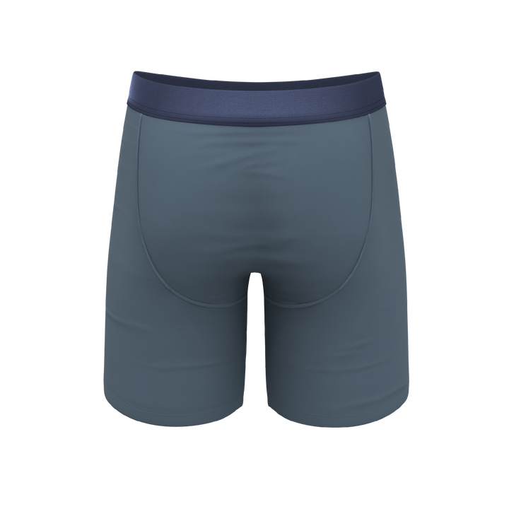 The Wake In The Lake | Tonal Teal Long Leg Ball Hammock® Pouch Underwear With Fly