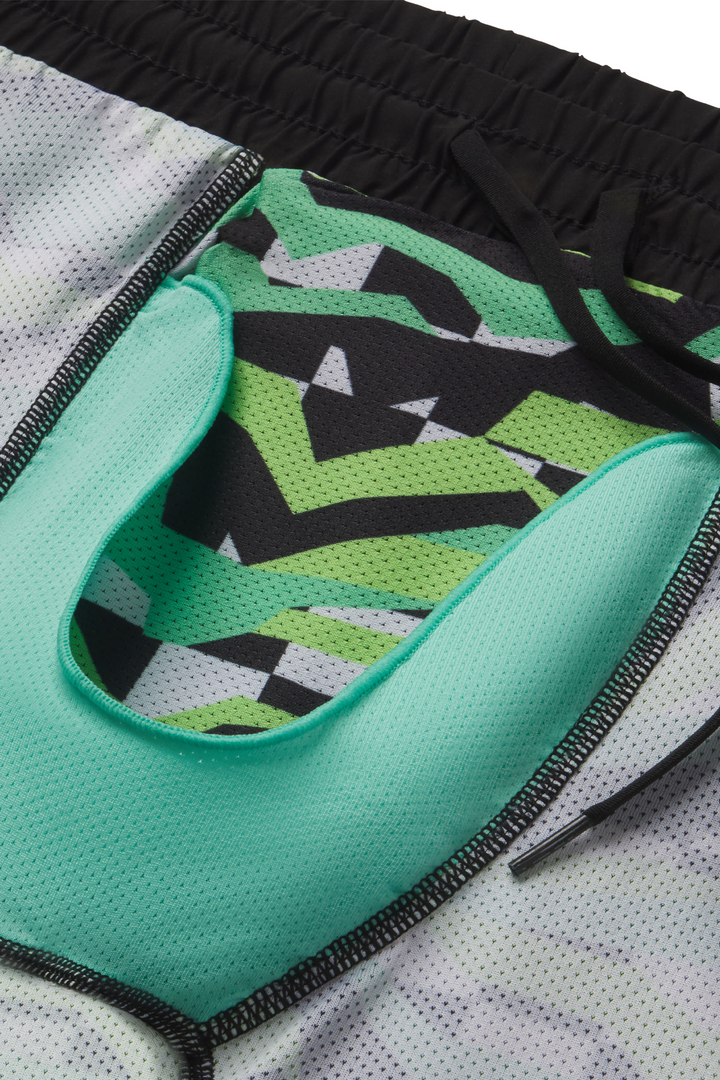 The Water Break | Black and Green Neon Ball Hammock® 7 Inch Athletic Shorts