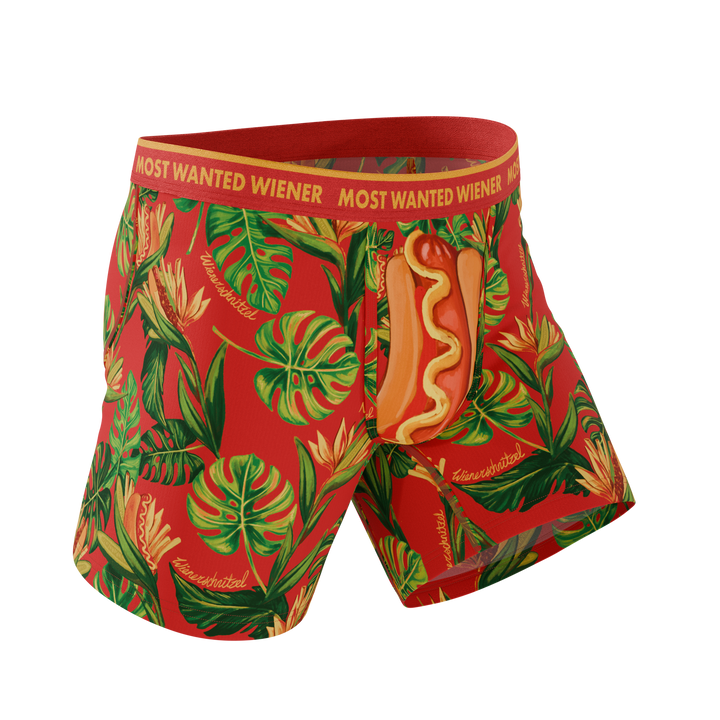 The Wiener In Paradise | Shinesty X Wienerschnitzel Tropical Ball Hammock® Pouch Underwear