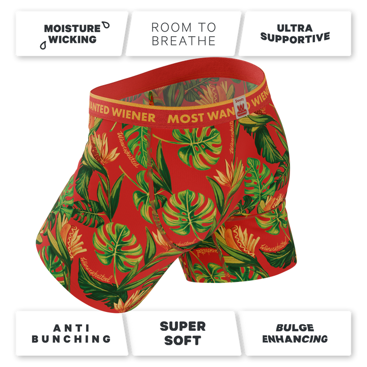 The Wiener In Paradise | Shinesty X Wienerschnitzel Tropical Ball Hammock® Pouch Underwear