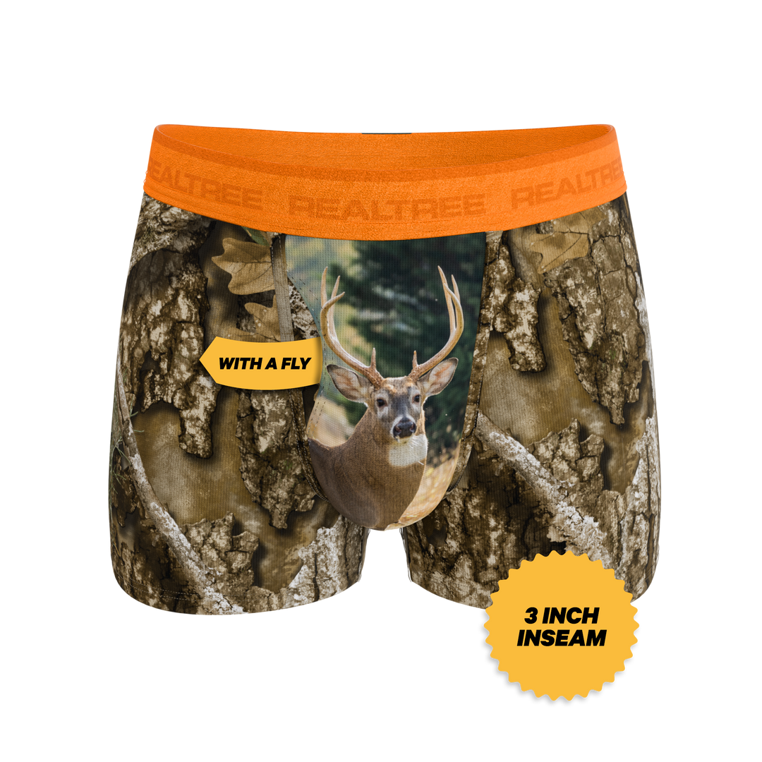 The Wild Game | Realtree x Shinesty Neon Orange Ball Hammock® Pouch Trunks Underwear