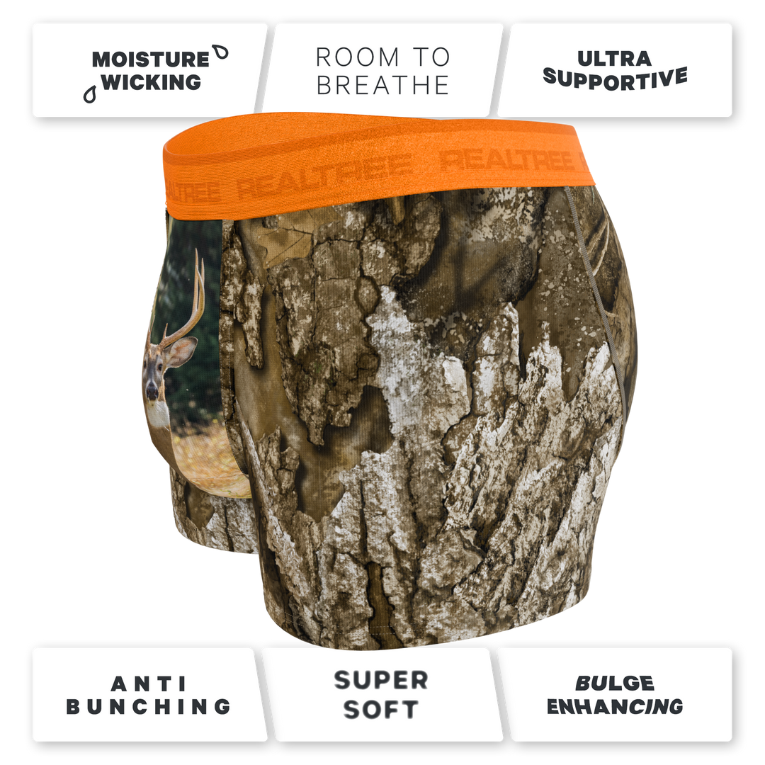 The Wild Game | Realtree x Shinesty Neon Orange Ball Hammock® Pouch Trunks Underwear