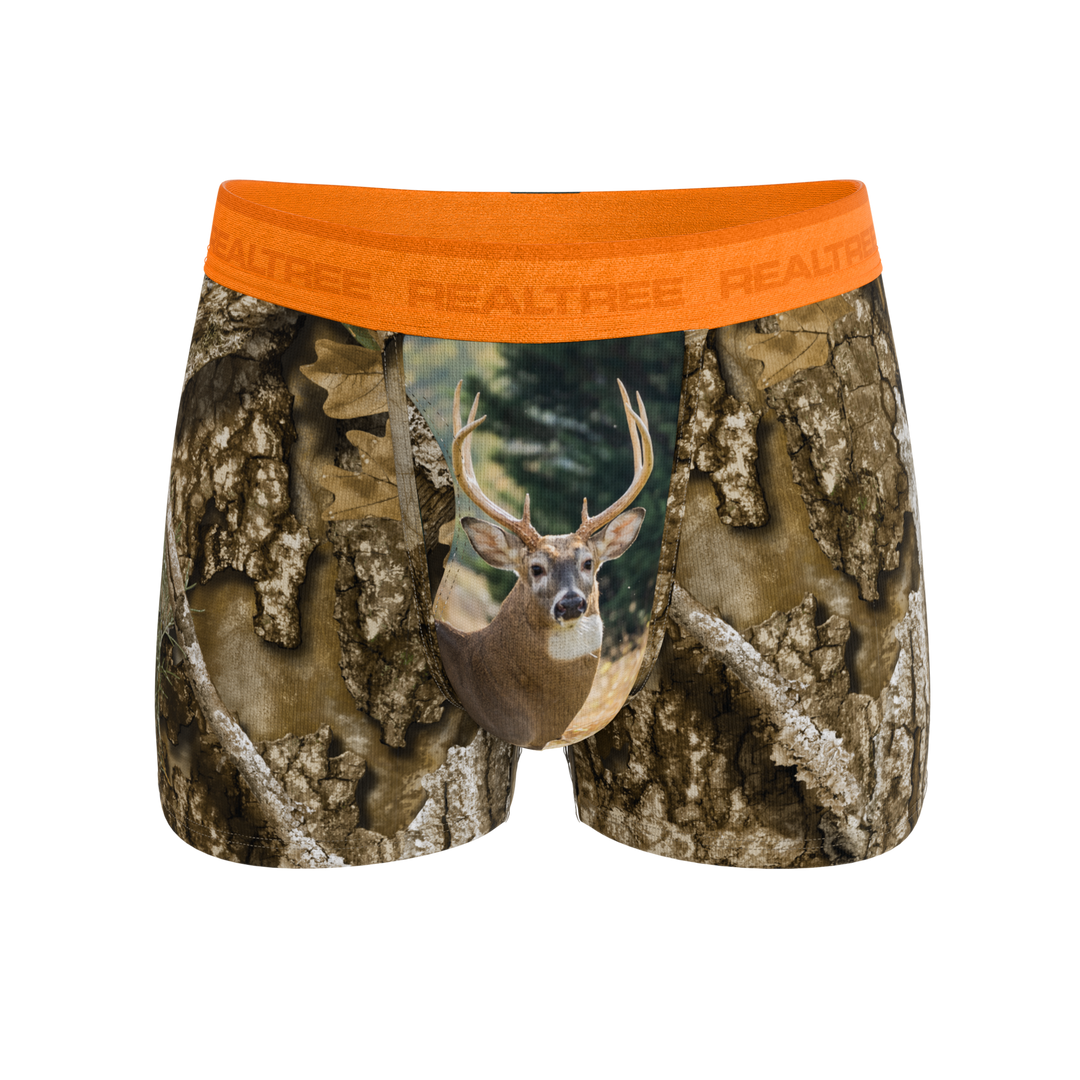 The Wild Game | Realtree x Shinesty Neon Orange Ball Hammock® Pouch Trunks Underwear