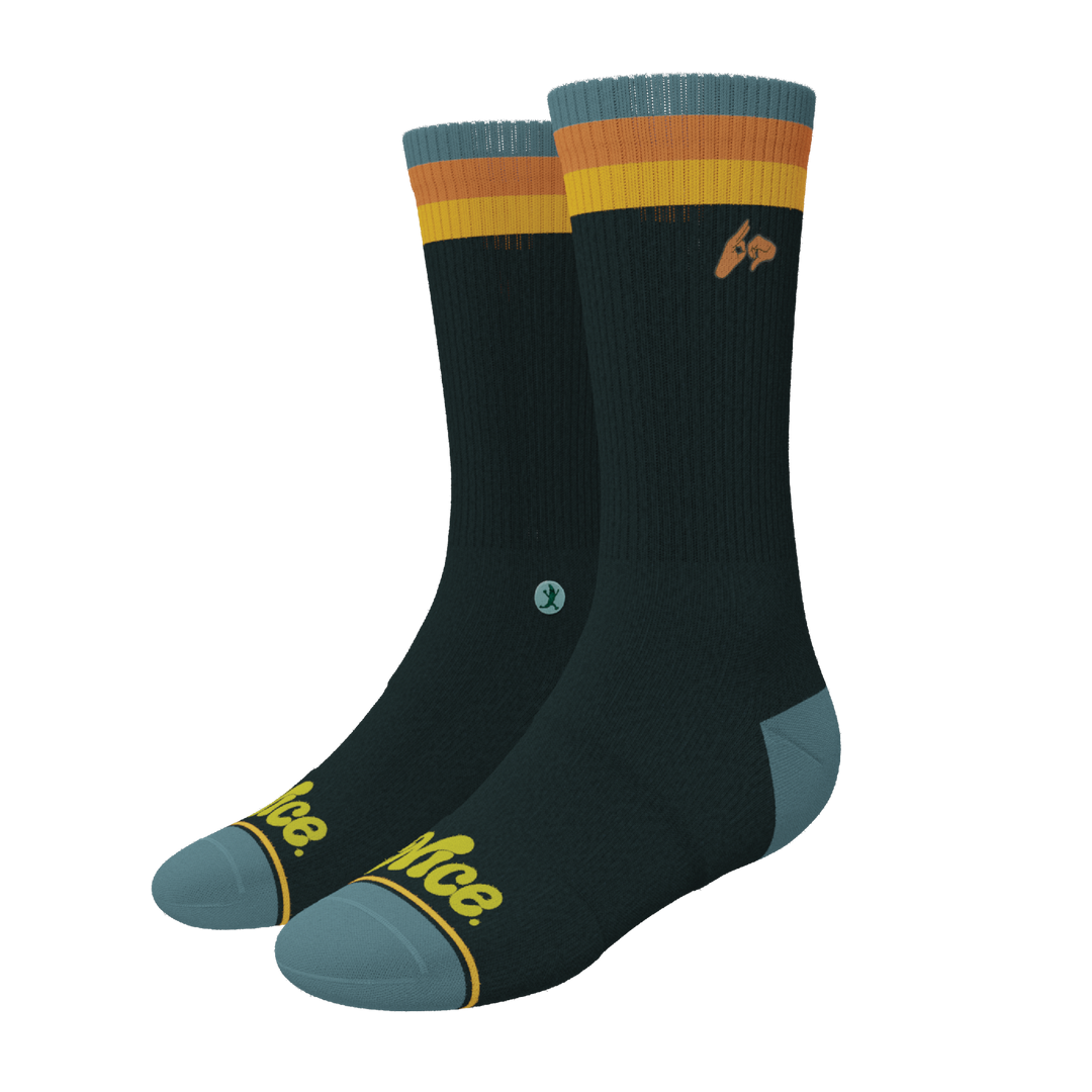 The Wine Dine & 69 | Route 69 Heel Hammock™ Crew Socks