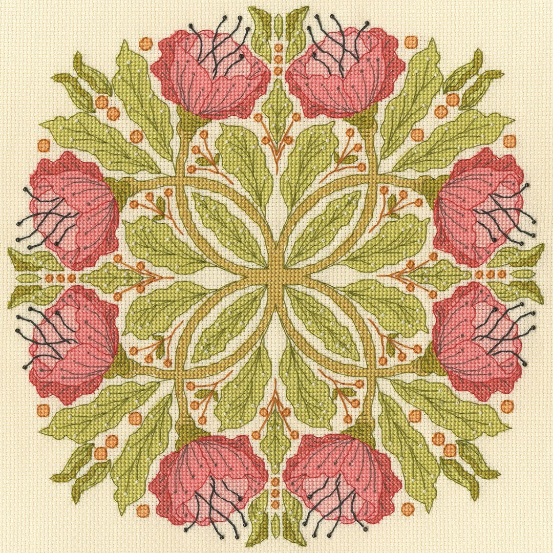 Celtic Poppies XBUF1 Counted Cross Stitch Kit