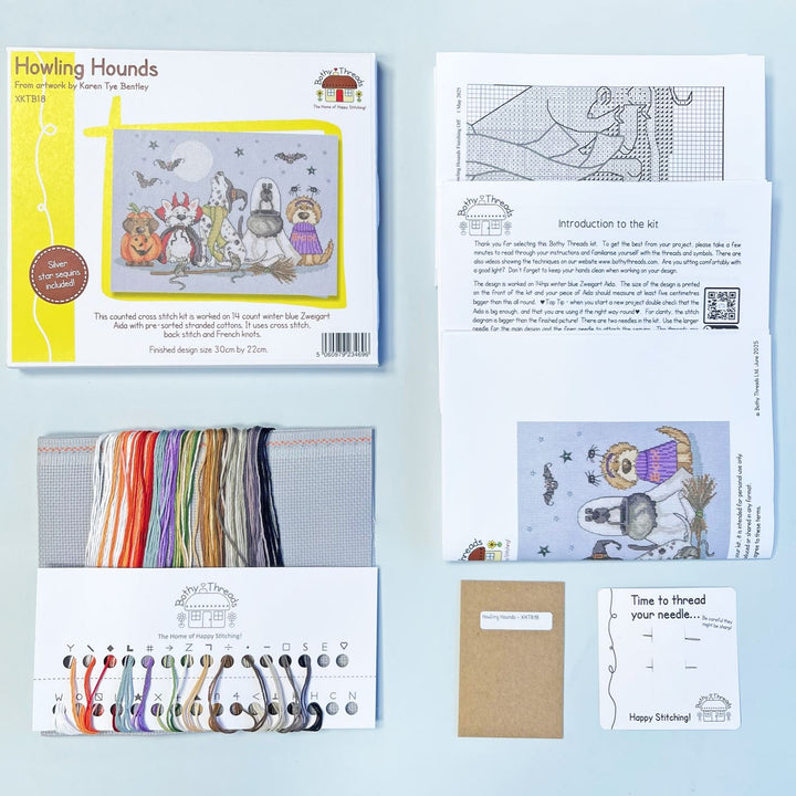 Howling Hounds XKTB18 Counted Cross Stitch Kit