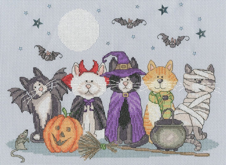Fiendish Felines XKTB19 Counted Cross Stitch Kit