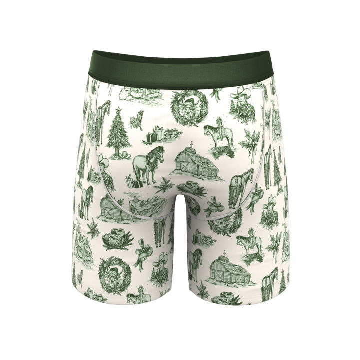 The Western Wonderland | Western Toile Long Leg Ball Hammock® Pouch Underwear With Fly