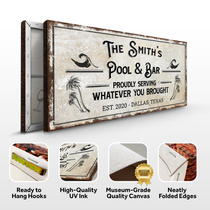 Personalized Rustic Pool Sign