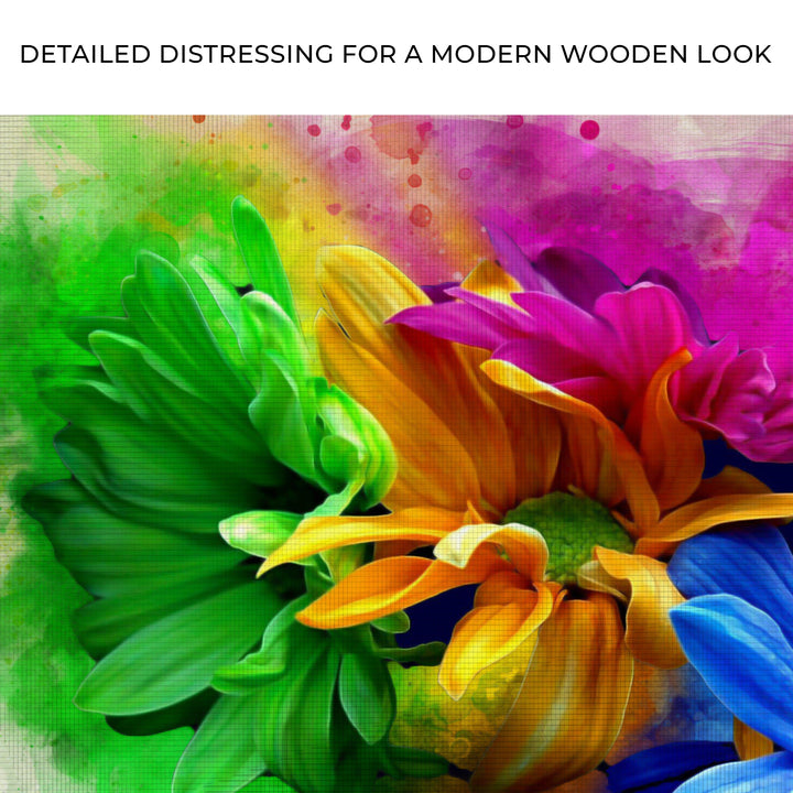 Watercolor Daisies Canvas Wall Art