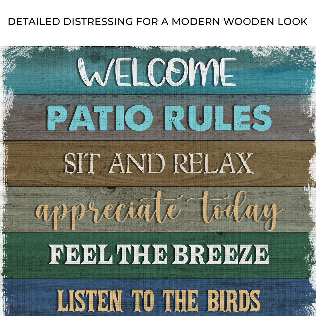 Patio Rules Sign