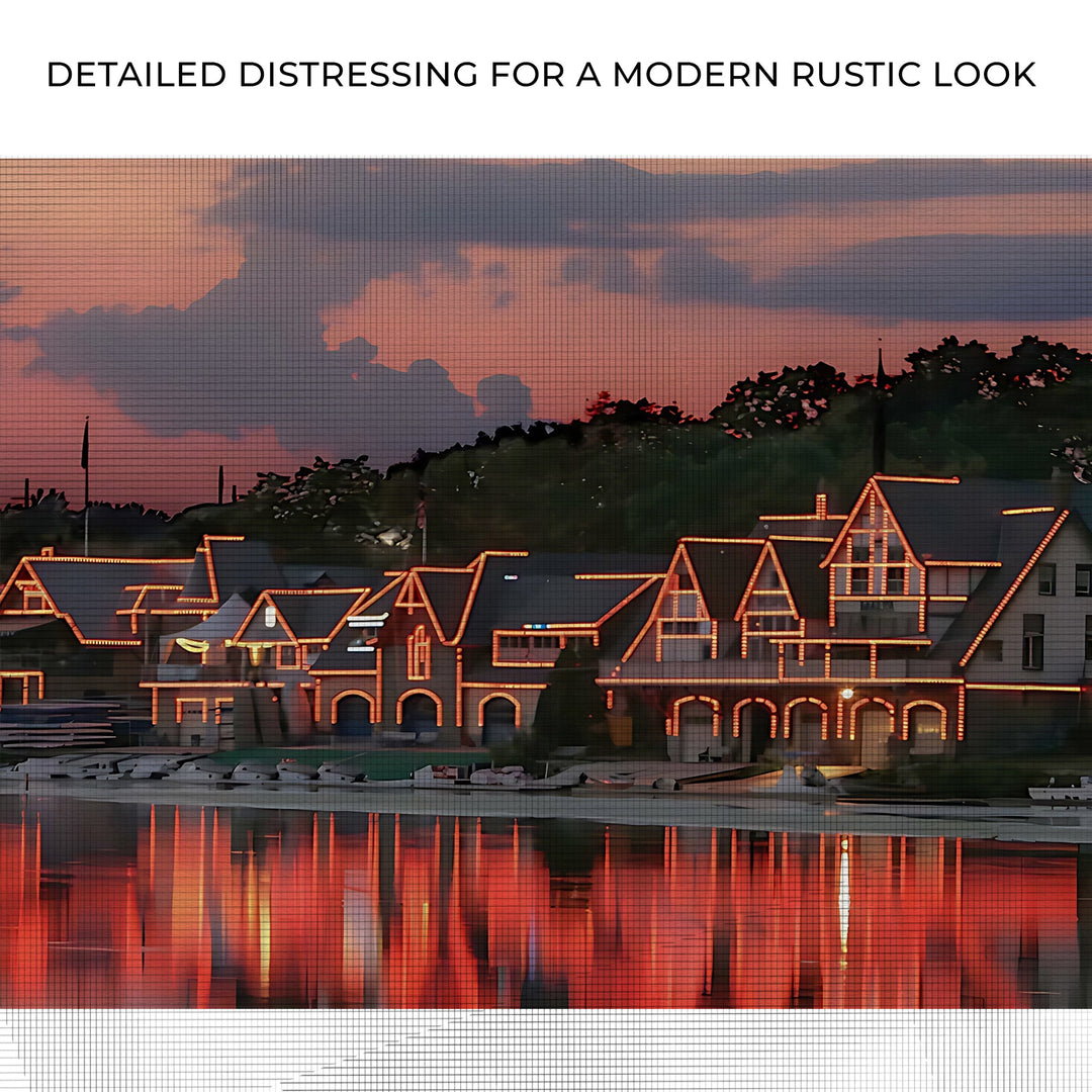 Houses Philadelphia Boathouse Row Canvas Wall Art