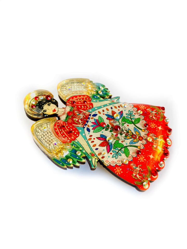 Christmas Angel Brooch by Rosie Rose Parker