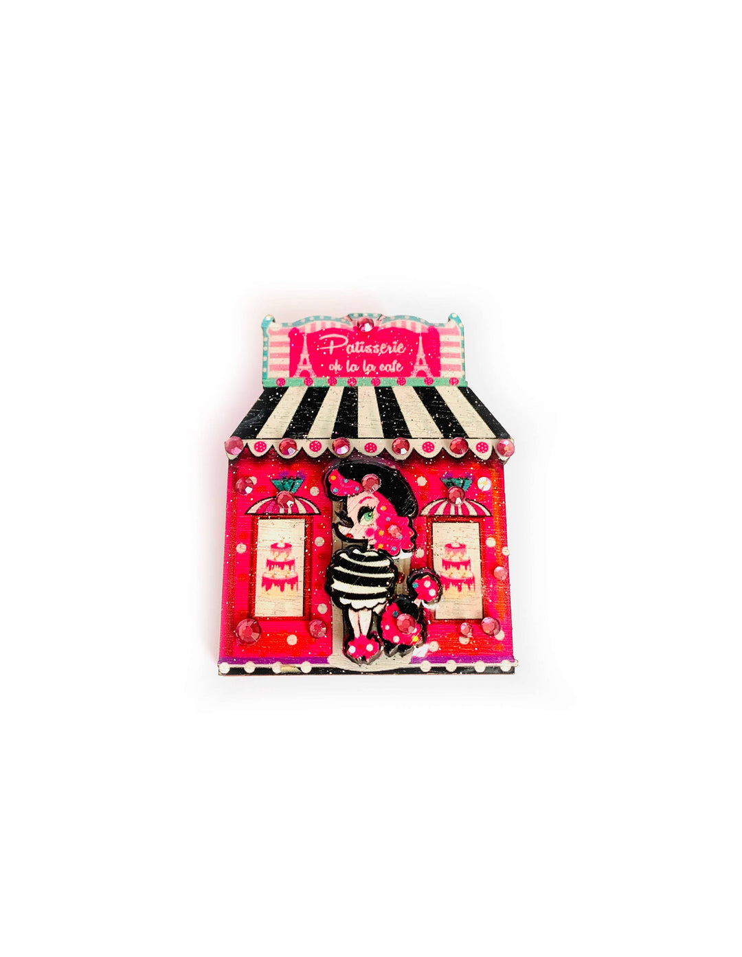 LuLu the Poodle Pattiserie Brooch by Rosie Rose Parker