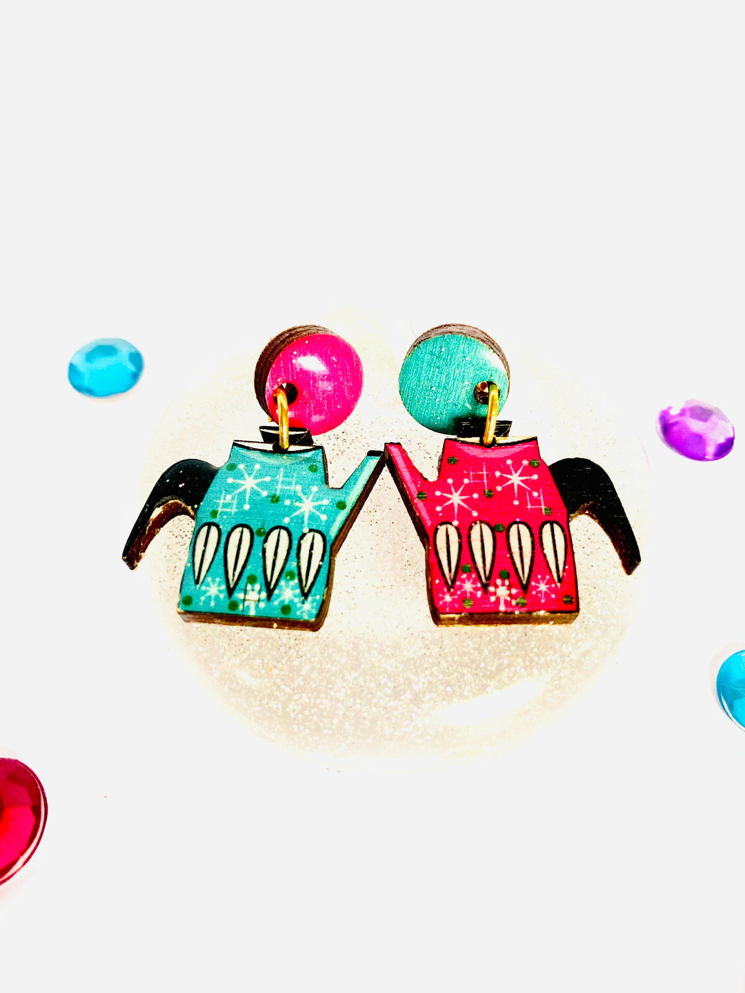 Vintage Teapot Earrings by Rosie Rose Parker