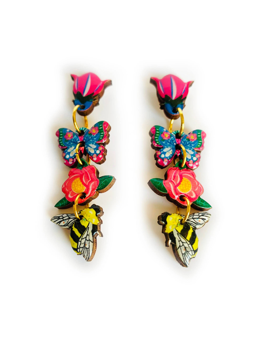 Floral Heaven Dangle Earrings by Rosie Rose Parker