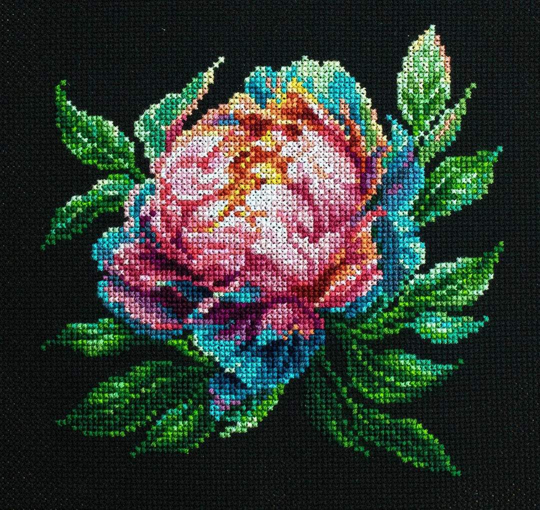 Abalone Pearl Peony BC203l Counted Cross-Stitch Kit