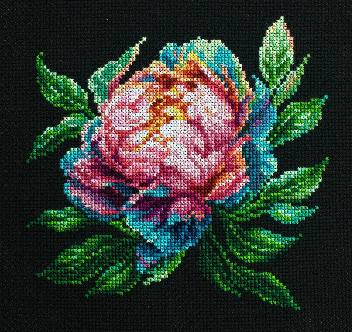 Abalone Pearl Peony BC203l Counted Cross-Stitch Kit